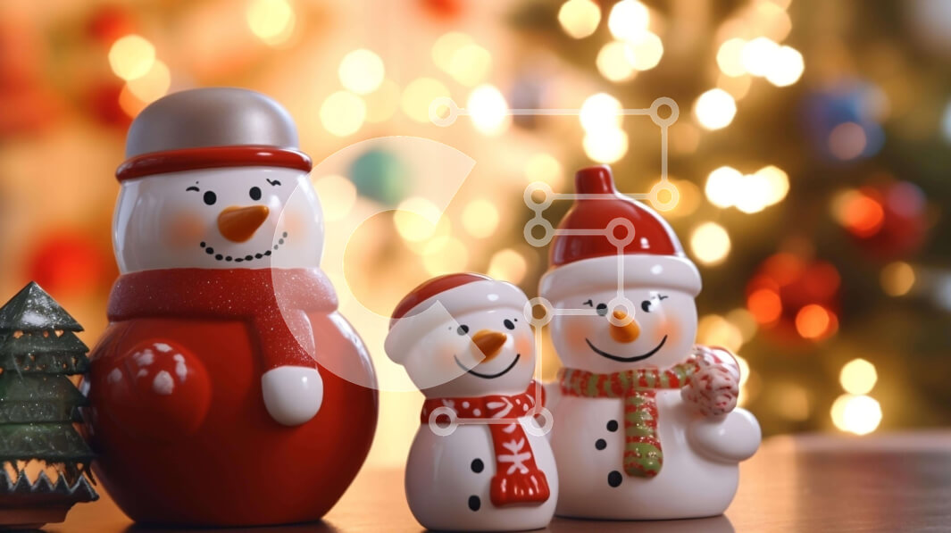 Intra Συλλεκτικό Ξύλινο Παζλ Plywood  4mm - Ειδώλια χιονάνθρωποι με διακοσμητικό χριστουγεννιάτικο δέντρο Σε Ξύλινο Κουτί - Διαστάσεις: 10x10 cm – 25 κομμάτια