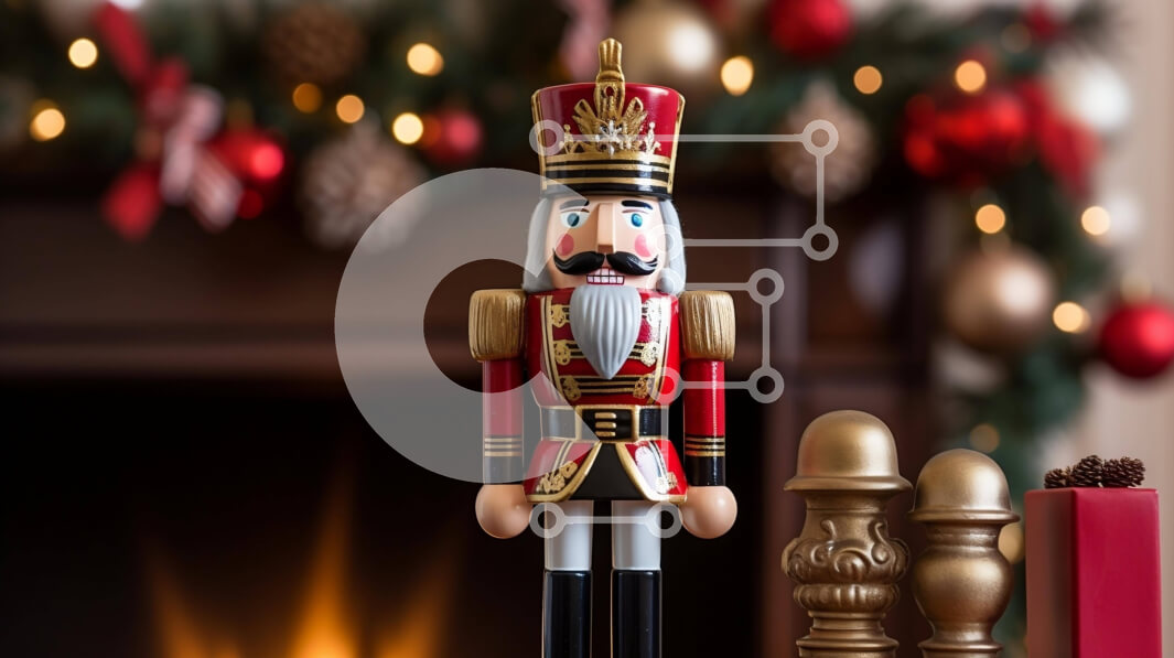 Intra Συλλεκτικό Ξύλινο Παζλ Plywood  4mm - Χριστουγεννιάτικο στολίδι ειδώλιο Καρυοθραύστη Σε Ξύλινο Κουτί - Διαστάσεις: 10x10 cm – 25 κομμάτια