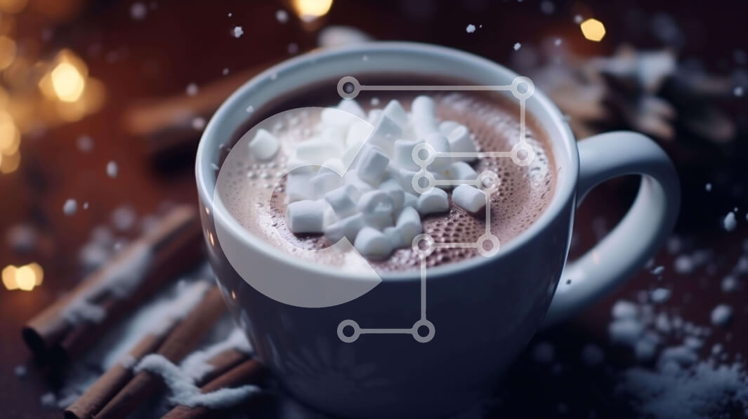 Σετ των 2 Intra Συλλεκτικό Ξύλινο Παζλ Plywood  4mm - Ζεστή σοκολάτα με Marshmallows, κανέλα και ζάχαρη Σε Ξύλινο Κουτί - Διαστάσεις: 10x10 cm – 25 κομμάτια