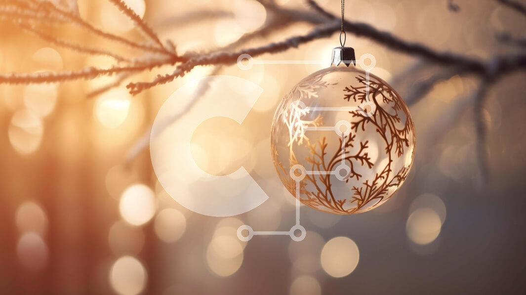 Intra Συλλεκτικό Ξύλινο Παζλ Plywood  4mm - Γιορτινό στολίδι που κρέμεται από κλαδί δέντρου με νιφάδες χιονιού και παγάκια Σε Ξύλινο Κουτί - Διαστάσεις: 10x10 cm – 25 κομμάτια