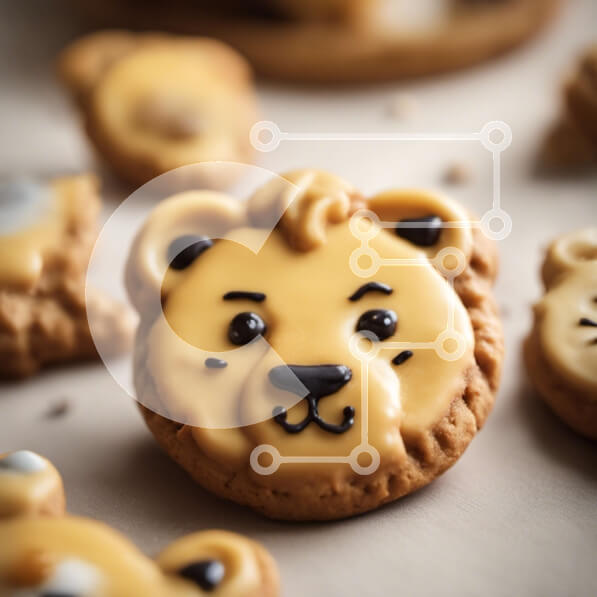 Σετ των 2 Intra Συλλεκτικό Ξύλινο Παζλ Plywood  4mm - Μπισκότα σε σχήμα λιονταριού και αρκούδας Σε Ξύλινο Κουτί - Διαστάσεις: 10x10 cm – 25 κομμάτια