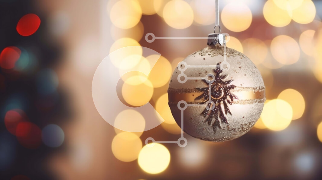 Intra Συλλεκτικό Ξύλινο Παζλ Plywood  4mm - Εορταστικό στολίδι με φόντο τα φώτα Bokeh Σε Ξύλινο Κουτί - Διαστάσεις: 10x10 cm – 25 κομμάτια