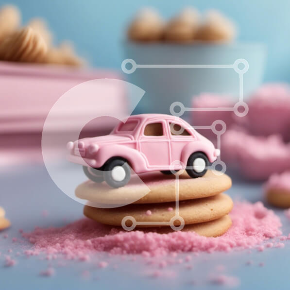 Intra Συλλεκτικό Ξύλινο Παζλ Plywood  4mm - Αυτοκίνητο παιχνίδι σε στοίβες μπισκότων Σε Ξύλινο Κουτί - Διαστάσεις: 10x10 cm – 25 κομμάτια