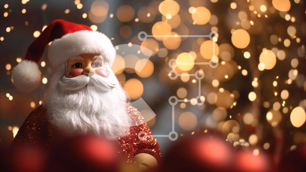 Intra Συλλεκτικό Ξύλινο Παζλ Plywood  4mm - Ειδώλιο Άγιου Βασίλη με πολύχρωμα φώτα και στολίδια Σε Ξύλινο Κουτί - Διαστάσεις: 10x10 cm – 25 κομμάτια