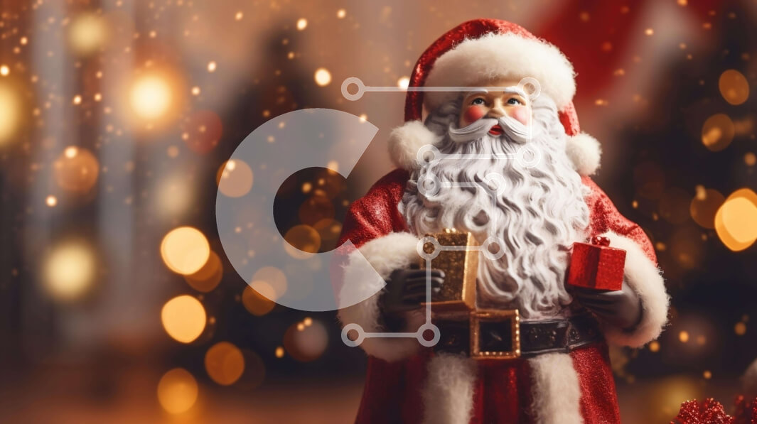 Intra Συλλεκτικό Ξύλινο Παζλ Plywood  4mm - Ειδώλιο Άγιου Βασίλη με στολίδι και δώρο Σε Ξύλινο Κουτί - Διαστάσεις: 10x10 cm – 25 κομμάτια