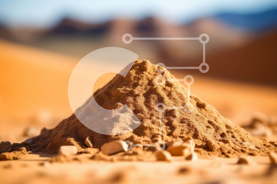 Intra Συλλεκτικό Ξύλινο Παζλ Plywood  4mm - Όμορφη εικόνα ενός αμμόλοφου στην έρημο με βράχους Σε Ξύλινο Κουτί - Διαστάσεις: 10x10 cm – 25 κομμάτια