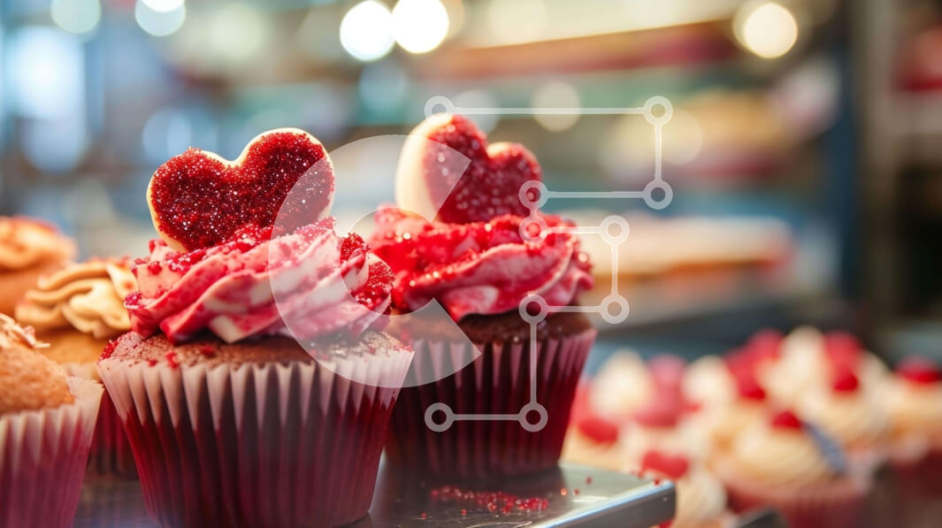 Σετ των 2 Intra Συλλεκτικό Ξύλινο Παζλ Plywood  4mm - Εμφάνιση γλυκών λιχουδιών: Cupcakes, Cookies, Brownies και Macaroons Σε Ξύλινο Κουτί - Διαστάσεις: 10x10 cm – 25 κομμάτια