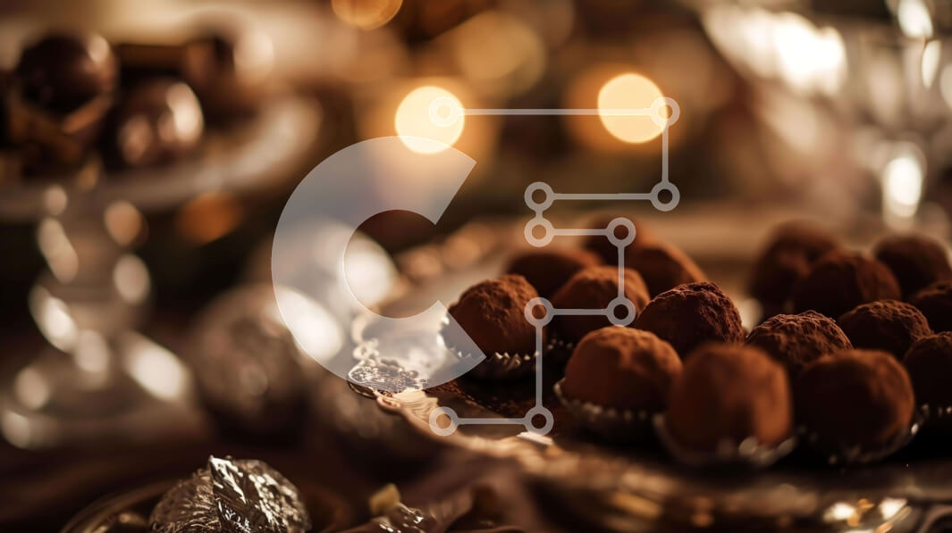 Σετ των 2 Intra Συλλεκτικό Ξύλινο Παζλ Plywood  4mm - Διάφορα κουφέτα σοκολάτας για γιορτές Σε Ξύλινο Κουτί - Διαστάσεις: 10x10 cm – 25 κομμάτια