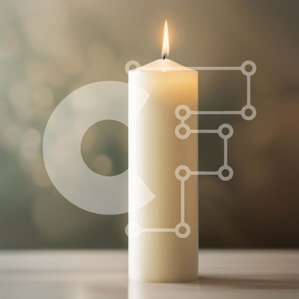 Intra Συλλεκτικό Ξύλινο Παζλ Plywood  4mm - Άνετη και χαλαρωτική εικόνα ενός λευκού κεριού σε ένα ξύλινο τραπέζι Σε Ξύλινο Κουτί - Διαστάσεις: 10x10 cm – 25 κομμάτια