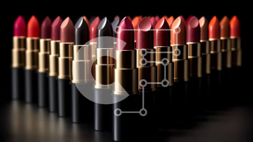 Intra Συλλεκτικό Ξύλινο Παζλ Plywood  4mm - Όμορφη εικόνα με κραγιόν σε διάφορες αποχρώσεις του κόκκινου, ροζ και πορτοκαλί Σε Ξύλινο Κουτί - Διαστάσεις Puzzle: 10x10 cm – 25 κομμάτια