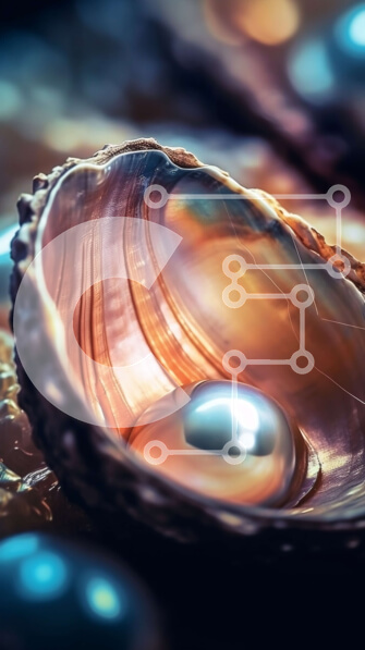 Intra Συλλεκτικό Ξύλινο Παζλ Plywood  4mm - Εκπληκτική εικόνα ενός κοχυλιού στρειδιού με ένα μαργαριτάρι Σε Ξύλινο Κουτί - Διαστάσεις Puzzle: 10x10 cm – 25 κομμάτια