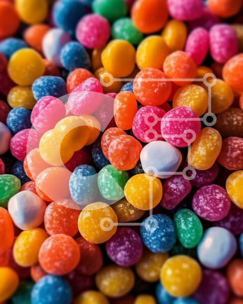 Σετ των 2 Intra Συλλεκτικό Ξύλινο Παζλ Plywood  4mm - Φωτεινός και πολύχρωμος σωρός καραμέλας Σε Ξύλινο Κουτί - Διαστάσεις: 10x10 cm – 25 κομμάτια