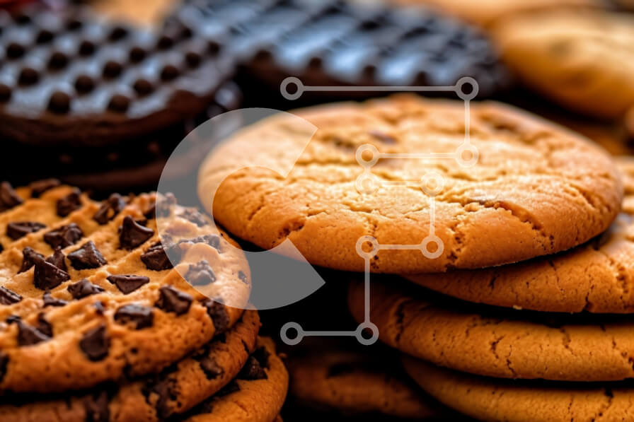 Σετ των 2 Intra Συλλεκτικό Ξύλινο Παζλ Plywood  4mm - Νόστιμα μπισκότα σοκολάτας στοιβαγμένα ψηλά και έτοιμα για κατανάλωση Σε Ξύλινο Κουτί - Διαστάσεις: 10x10 cm – 25 κομμάτια