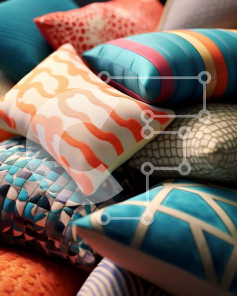 Intra Συλλεκτικό Ξύλινο Παζλ Plywood  4mm - Ζωντανά και κομψά μαξιλάρια σε διάφορα μοτίβα και σχέδια Σε Ξύλινο Κουτί - Διαστάσεις Puzzle: 10x10 cm – 25 κομμάτια