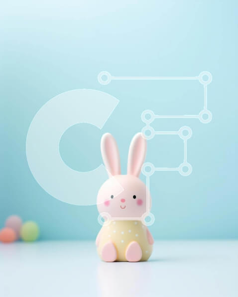 Intra Συλλεκτικό Ξύλινο Παζλ Plywood  4mm - Πασχαλινό παιχνίδι λαγουδάκι με πολύχρωμα πασχαλινά αυγά Σε Ξύλινο Κουτί - Διαστάσεις: 10x10 cm – 25 κομμάτια