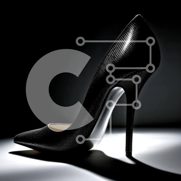 Σετ των 2 Intra Συλλεκτικό Ξύλινο Παζλ Plywood  4mm - Κομψό και μοντέρνο μαύρο ψηλοτάκουνο παπούτσι για μοντέρνα εμφάνιση Σε Ξύλινο Κουτί - Διαστάσεις: 10x10 cm – 25 κομμάτια