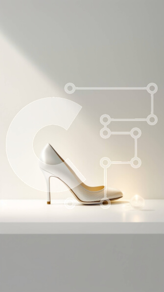 Intra Συλλεκτικό Ξύλινο Παζλ Plywood  4mm - Κομψό και λαμπερό λευκό ψηλοτάκουνο παπούτσι στο ράφι μπροστά από το παράθυρο Σε Ξύλινο Κουτί - Διαστάσεις Puzzle: 10x10 cm – 25 κομμάτια