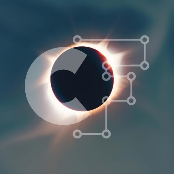 Intra Συλλεκτικό Ξύλινο Παζλ Plywood  4mm - Εκπληκτική εικόνα μιας έκλειψης ηλίου με μερικό ήλιο και βαθύ μπλε ουρανό Σε Ξύλινο Κουτί - Διαστάσεις: 10x10 cm – 25 κομμάτια