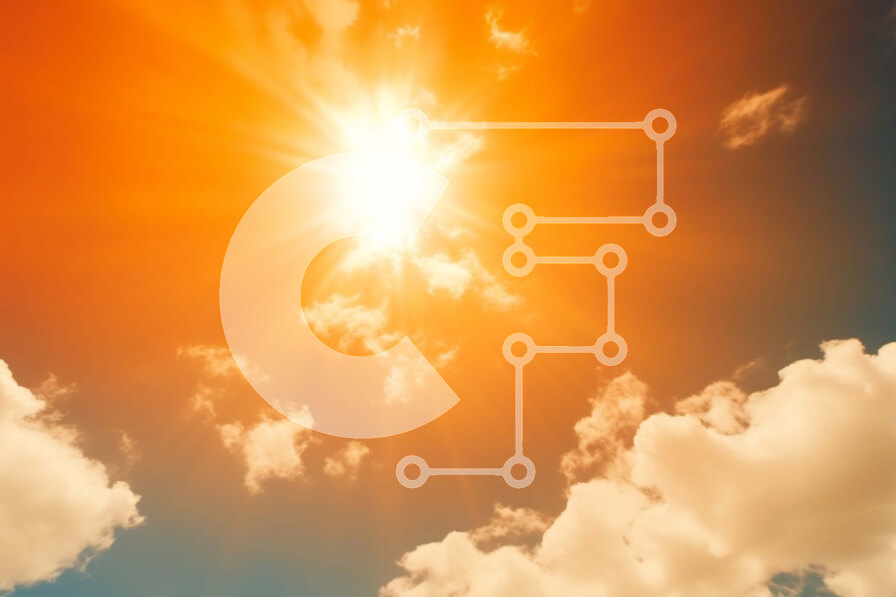 Intra Συλλεκτικό Ξύλινο Παζλ Plywood  4mm - Ηλιόλουστη μέρα με αφράτα λευκά σύννεφα και λαμπερό ήλιο Σε Ξύλινο Κουτί - Διαστάσεις Puzzle: 10x10 cm – 25 κομμάτια