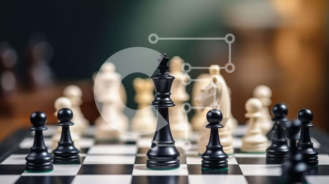 Intra Συλλεκτικό Ξύλινο Παζλ Plywood  4mm - Σκακιέρα με ασπρόμαυρα κομμάτια Σε Ξύλινο Κουτί - Διαστάσεις Puzzle: 10x10 cm – 25 κομμάτια