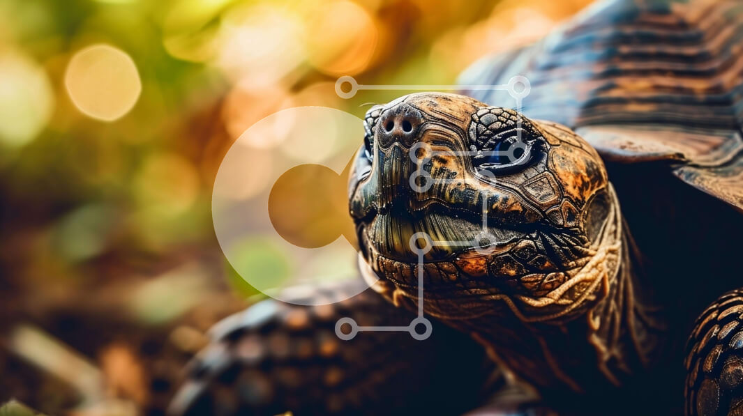 Intra Συλλεκτικό Ξύλινο Παζλ Plywood  4mm - Μεγάλη χελώνα που κάθεται στο έδαφος Σε Ξύλινο Κουτί - Διαστάσεις: 10x10 cm – 25 κομμάτια