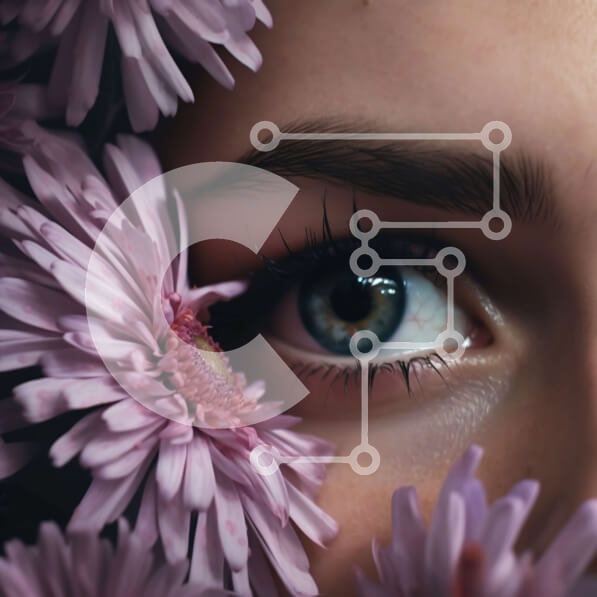 Σετ των 2 Intra Συλλεκτικό Ξύλινο Παζλ Plywood  4mm - Εκπληκτικό πορτρέτο μιας γυναίκας στολισμένης με ροζ λουλούδια Σε Ξύλινο Κουτί - Διαστάσεις: 10x10 cm – 25 κομμάτια