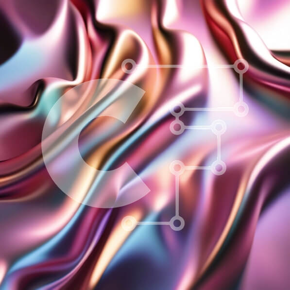 Σετ των 2 Intra Συλλεκτικό Ξύλινο Παζλ Plywood  4mm - Εκπληκτική κινηματογράφηση σε πρώτο πλάνο από λαμπερό μεταλλικό ύφασμα σε στροβιλιζόμενα χρώματα Σε Ξύλινο Κουτί - Διαστάσεις: 10x10 cm – 25 κομμάτια