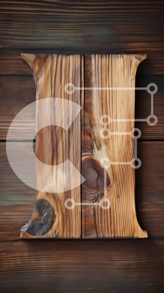 Intra Συλλεκτικό Ξύλινο Παζλ Plywood  4mm - Λεπτομερής κινηματογράφηση σε πρώτο πλάνο μιας ξεπερασμένης ξύλινης σανίδας Σε Ξύλινο Κουτί - Διαστάσεις Puzzle: 10x10 cm – 25 κομμάτια