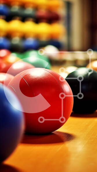 Intra Συλλεκτικό Ξύλινο Παζλ Plywood  4mm - Ζωντανή εικόνα από πολύχρωμες μπάλες σε ένα τραπέζι Σε Ξύλινο Κουτί - Διαστάσεις: 10x10 cm – 25 κομμάτια