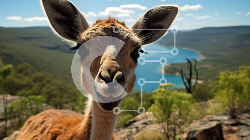 Intra Συλλεκτικό Ξύλινο Παζλ Plywood  4mm - Κοντινό πλάνο του Λάμα με την περίεργη έκφραση Σε Ξύλινο Κουτί - Διαστάσεις: 10x10 cm – 25 κομμάτια