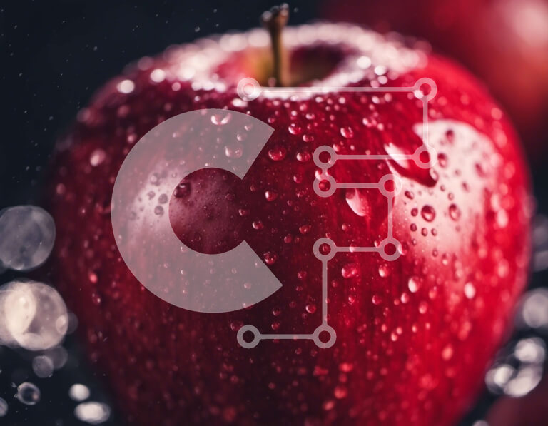 Σετ των 2 Intra Συλλεκτικό Ξύλινο Παζλ Plywood  4mm - Δύο κόκκινα μήλα με σταγονίδια νερού σε μαύρο φόντο Σε Ξύλινο Κουτί - Διαστάσεις: 10x10 cm – 25 κομμάτια