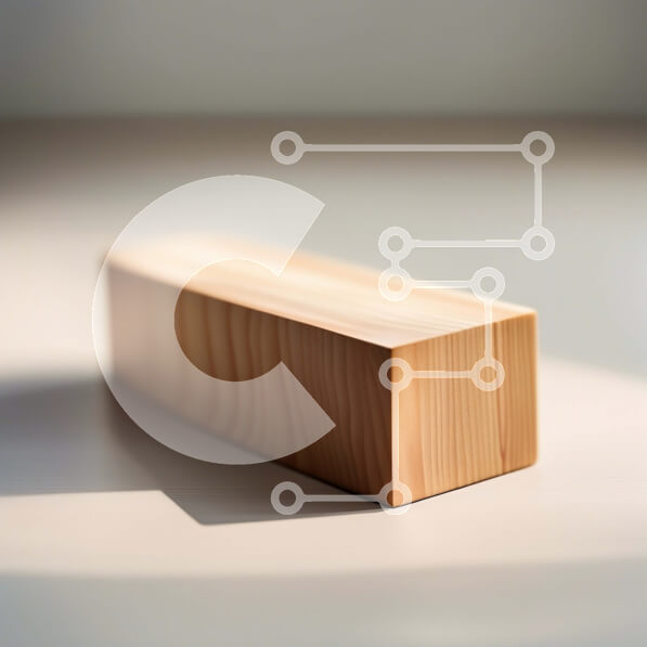 Intra Συλλεκτικό Ξύλινο Παζλ Plywood  4mm - Απλό και μινιμαλιστικό ξύλινο μπλοκ σε τραπέζι Σε Ξύλινο Κουτί - Διαστάσεις: 10x10 cm – 25 κομμάτια