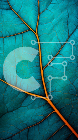 Σετ των 2 Intra Συλλεκτικό Ξύλινο Παζλ Plywood  4mm - Κοντινό πλάνο ενός φωτεινού μπλε και πορτοκαλί φύλλου Σε Ξύλινο Κουτί - Διαστάσεις: 10x10 cm – 25 κομμάτια