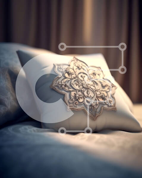 Intra Συλλεκτικό Ξύλινο Παζλ Plywood  4mm - Όμορφα κεντημένο μαξιλάρι σε άνετο κρεβάτι με λευκά σεντόνια και κεφαλάρι Σε Ξύλινο Κουτί - Διαστάσεις Puzzle: 10x10 cm – 25 κομμάτια