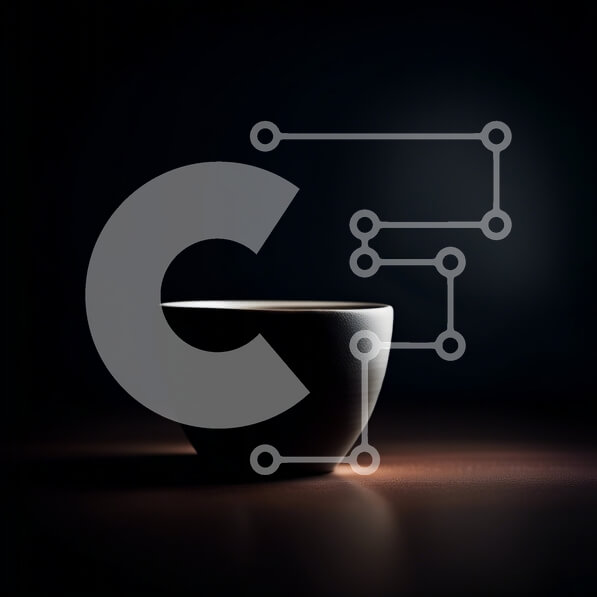 Σετ των 2 Intra Συλλεκτικό Ξύλινο Παζλ Plywood  4mm - Απλοποιημένη εικόνα ενός μαύρου φλιτζάνι καφέ σε ένα σκούρο ξύλινο τραπέζι Σε Ξύλινο Κουτί - Διαστάσεις: 10x10 cm – 25 κομμάτια