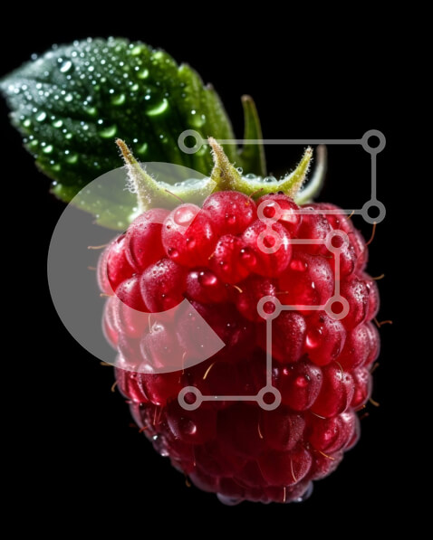 Σετ των 2 Intra Συλλεκτικό Ξύλινο Παζλ Plywood  4mm - Όμορφη εικόνα ενός κόκκινου βατόμουρου με σταγόνες δροσιάς στα φύλλα του Σε Ξύλινο Κουτί - Διαστάσεις: 10x10 cm – 25 κομμάτια