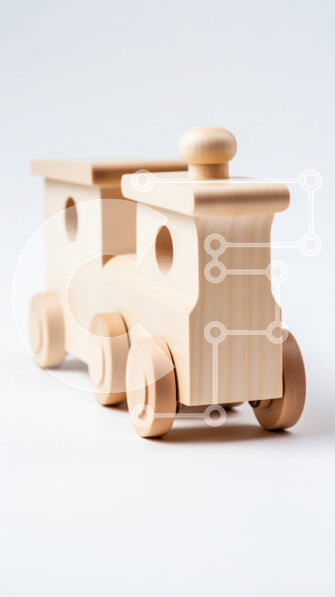 Intra Συλλεκτικό Ξύλινο Παζλ Plywood  4mm - Παιχνιδιάρικο Ξύλινο Παιχνίδι Τρένο για Παιδιά Σε Ξύλινο Κουτί - Διαστάσεις: 10x10 cm – 25 κομμάτια