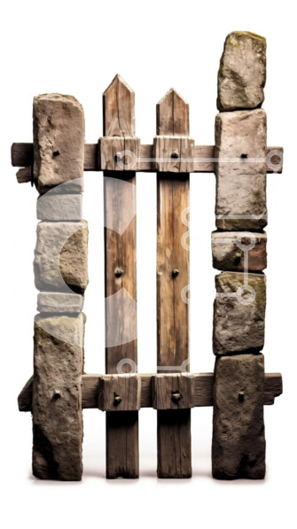 Intra Συλλεκτικό Ξύλινο Παζλ Plywood  4mm - Γκρο πλαν φωτογραφία του ξύλινου φράχτη με κενά Σε Ξύλινο Κουτί - Διαστάσεις Puzzle: 10x10 cm – 25 κομμάτια