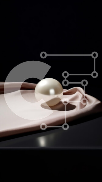 Intra Συλλεκτικό Ξύλινο Παζλ Plywood  4mm - Όμορφη εικόνα ενός λευκού μαργαριταριού σε ένα ροζ πανί Σε Ξύλινο Κουτί - Διαστάσεις: 10x10 cm – 25 κομμάτια