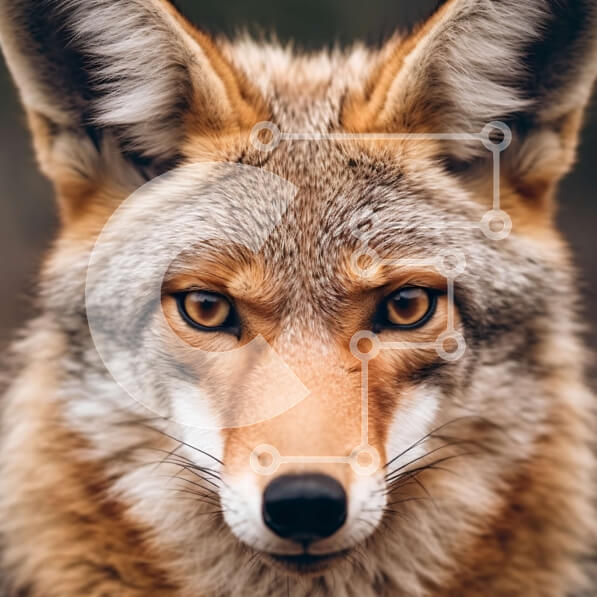 Intra Συλλεκτικό Ξύλινο Παζλ Plywood  4mm - Εκπληκτική εικόνα από κοντινή πλάνο της Wild Red Fox Σε Ξύλινο Κουτί - Διαστάσεις: 10x10 cm – 25 κομμάτια