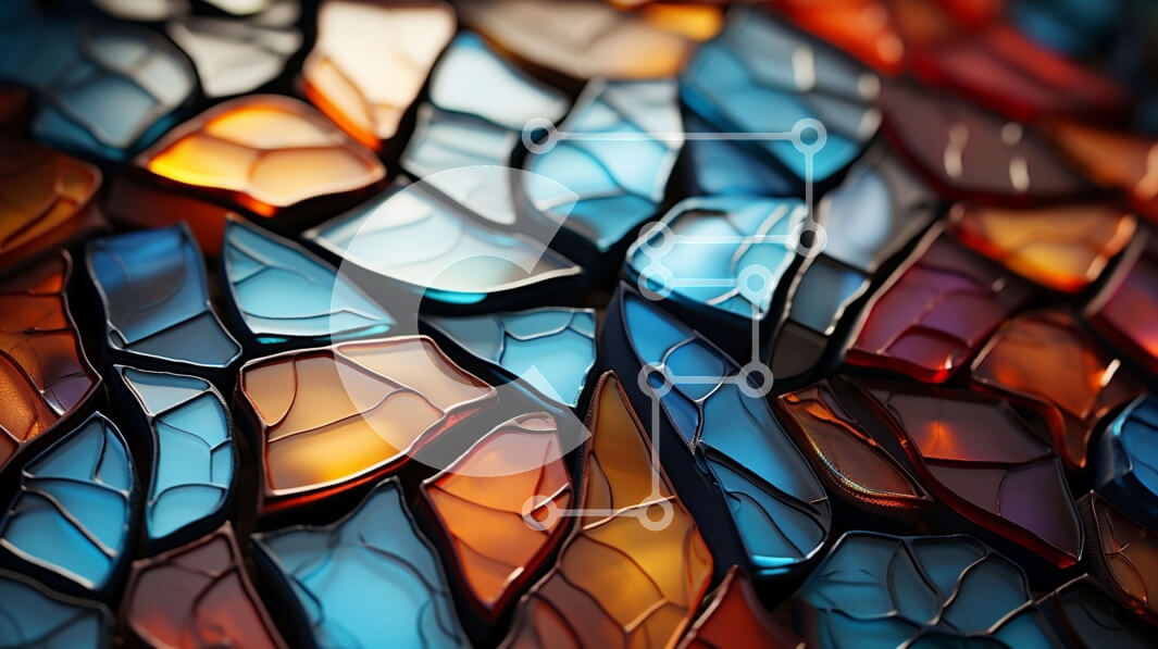 Intra Συλλεκτικό Ξύλινο Παζλ Plywood  4mm - Ζωντανά έργα τέχνης από βιτρό με στροβιλισμένα χρώματα Σε Ξύλινο Κουτί - Διαστάσεις Puzzle: 10x10 cm – 25 κομμάτια