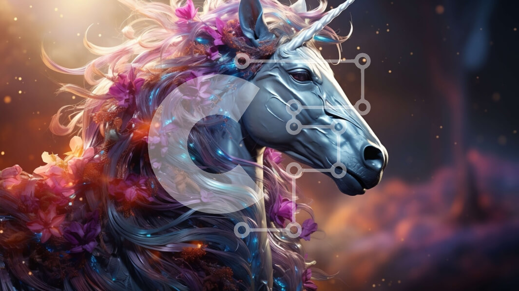 Σετ των 2 Intra Συλλεκτικό Ξύλινο Παζλ Plywood  4mm - Όμορφη εικόνα ενός λευκού μονόκερου σε ένα χωράφι με πολύχρωμα λουλούδια Σε Ξύλινο Κουτί - Διαστάσεις: 10x10 cm – 25 κομμάτια