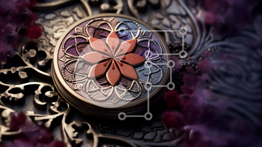 Intra Συλλεκτικό Ξύλινο Παζλ Plywood  4mm - Περίπλοκα σχεδιασμένο μεταλλικό κουτί με πολύχρωμο floral σχέδιο στο καπάκι Σε Ξύλινο Κουτί - Διαστάσεις: 10x10 cm – 25 κομμάτια