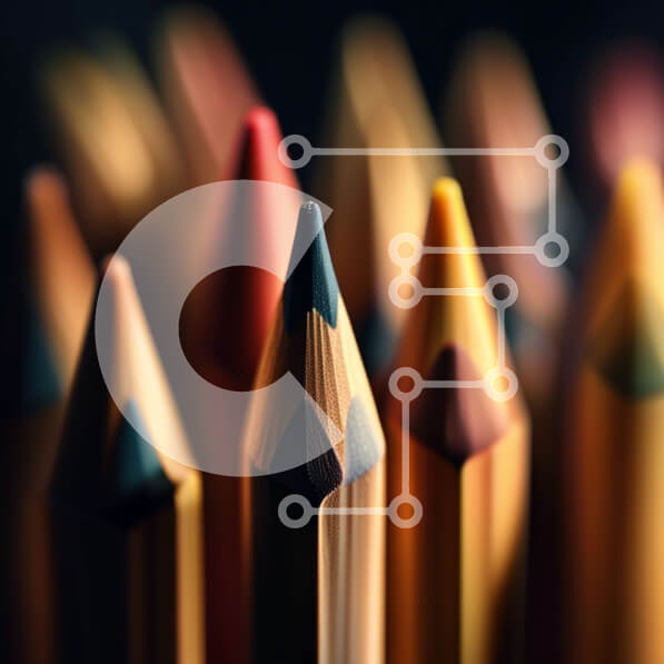 Intra Συλλεκτικό Ξύλινο Παζλ Plywood  4mm - Ζωντανή εικόνα με πολύχρωμα μολύβια σε τέλεια γραμμή Σε Ξύλινο Κουτί - Διαστάσεις: 10x10 cm – 25 κομμάτια