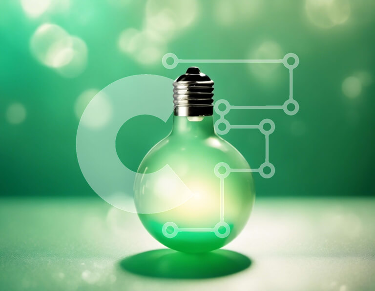 Intra Συλλεκτικό Ξύλινο Παζλ Plywood  4mm - Πράσινο λαμπάκι στο τραπέζι με θολό φόντο Σε Ξύλινο Κουτί - Διαστάσεις Puzzle: 10x10 cm – 25 κομμάτια