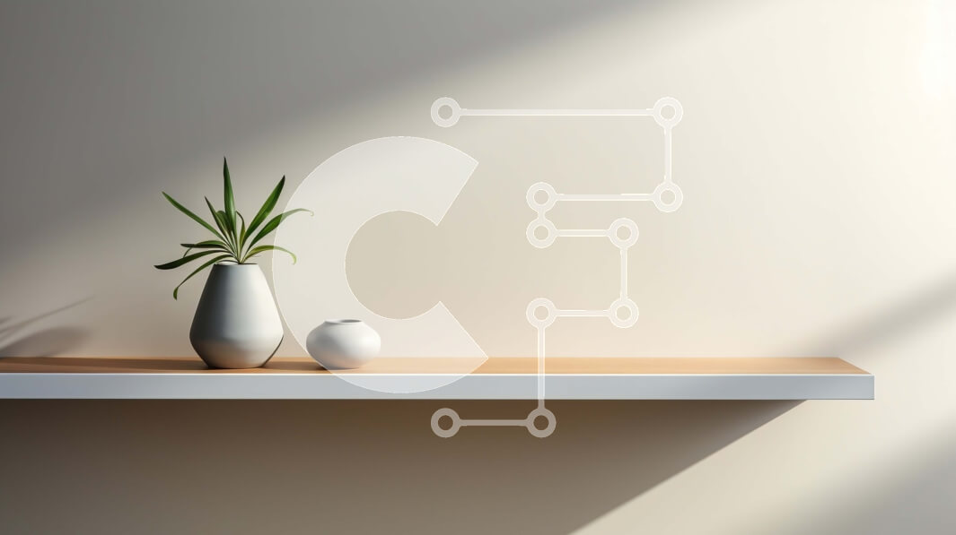 Intra Συλλεκτικό Ξύλινο Παζλ Plywood  4mm - Ξύλινο ράφι με βάζα σε λευκό τοίχο Σε Ξύλινο Κουτί - Διαστάσεις Puzzle: 10x10 cm – 25 κομμάτια