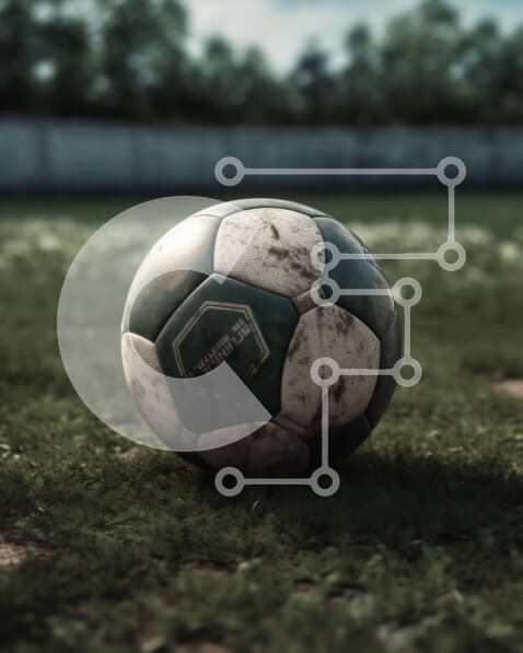 Intra Συλλεκτικό Ξύλινο Παζλ Plywood  4mm - Μπάλα ποδοσφαίρου στο χλοώδες πεδίο Στοκ Φωτογραφία Σε Ξύλινο Κουτί - Διαστάσεις Puzzle: 10x10 cm – 25 κομμάτια