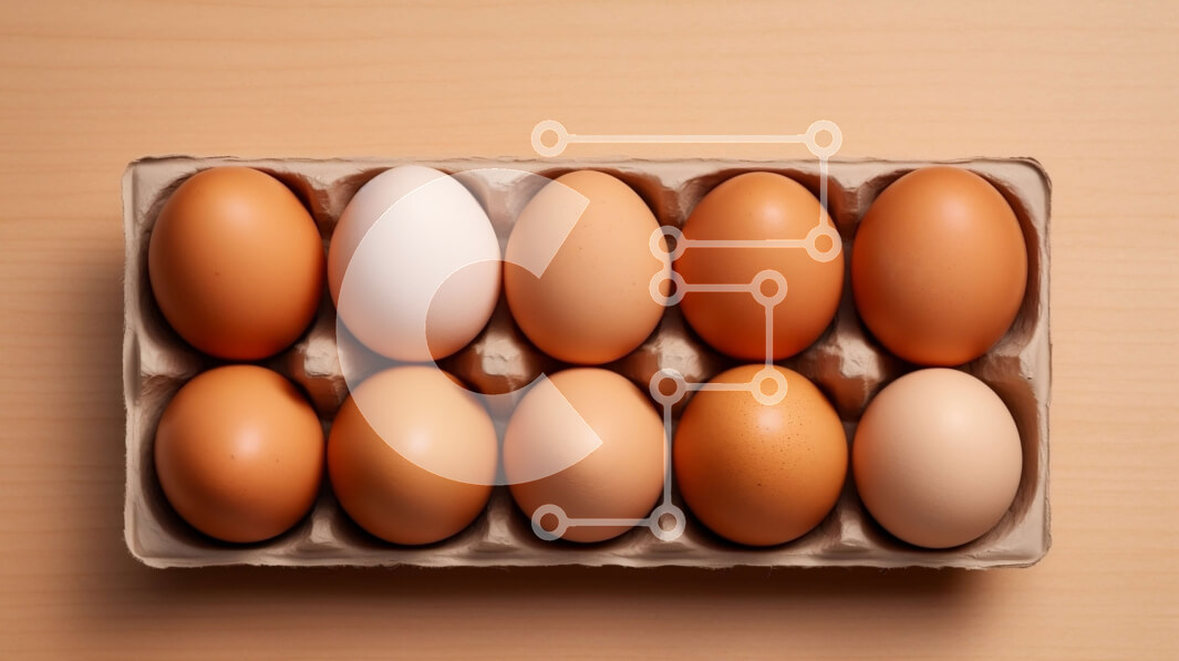 Σετ των 2 Intra Συλλεκτικό Ξύλινο Παζλ Plywood  4mm - Κουτί με αυγά - Καφέ και άσπρα αυγά Σε Ξύλινο Κουτί - Διαστάσεις: 10x10 cm – 25 κομμάτια