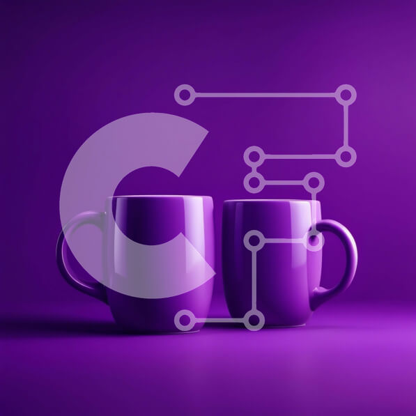 Intra Συλλεκτικό Ξύλινο Παζλ Plywood  4mm - Κομψές και ζωντανές μωβ κούπες σε συμπαγές φόντο Σε Ξύλινο Κουτί - Διαστάσεις: 10x10 cm – 25 κομμάτια