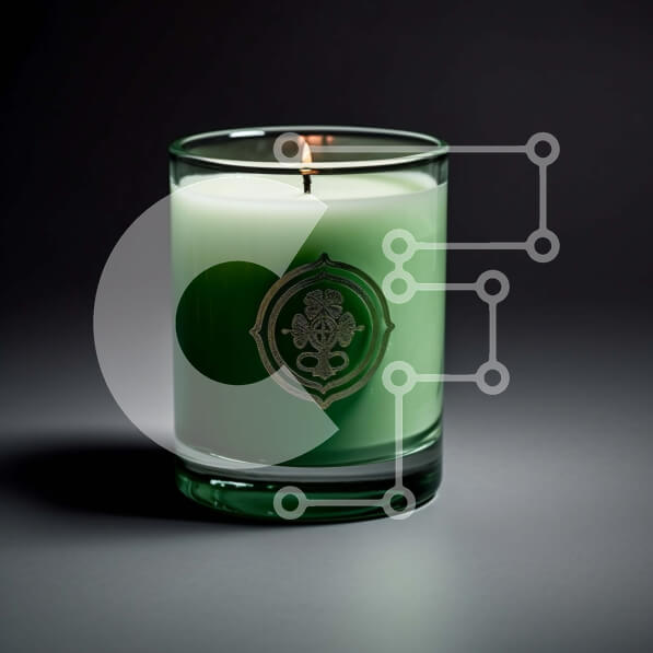 Intra Συλλεκτικό Ξύλινο Παζλ Plywood  4mm - Πράσινο κερί στη μαύρη επιφάνεια Στοκ Φωτογραφία Σε Ξύλινο Κουτί - Διαστάσεις: 10x10 cm – 25 κομμάτια